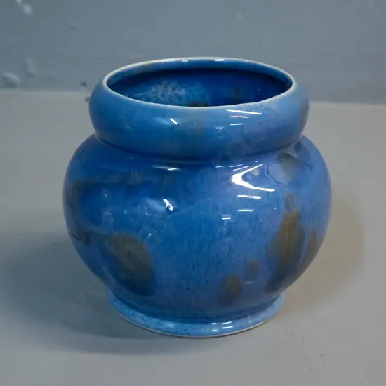 small Ambrico / early Crown Lynn ball shaped vase H-120 D-130 at widest