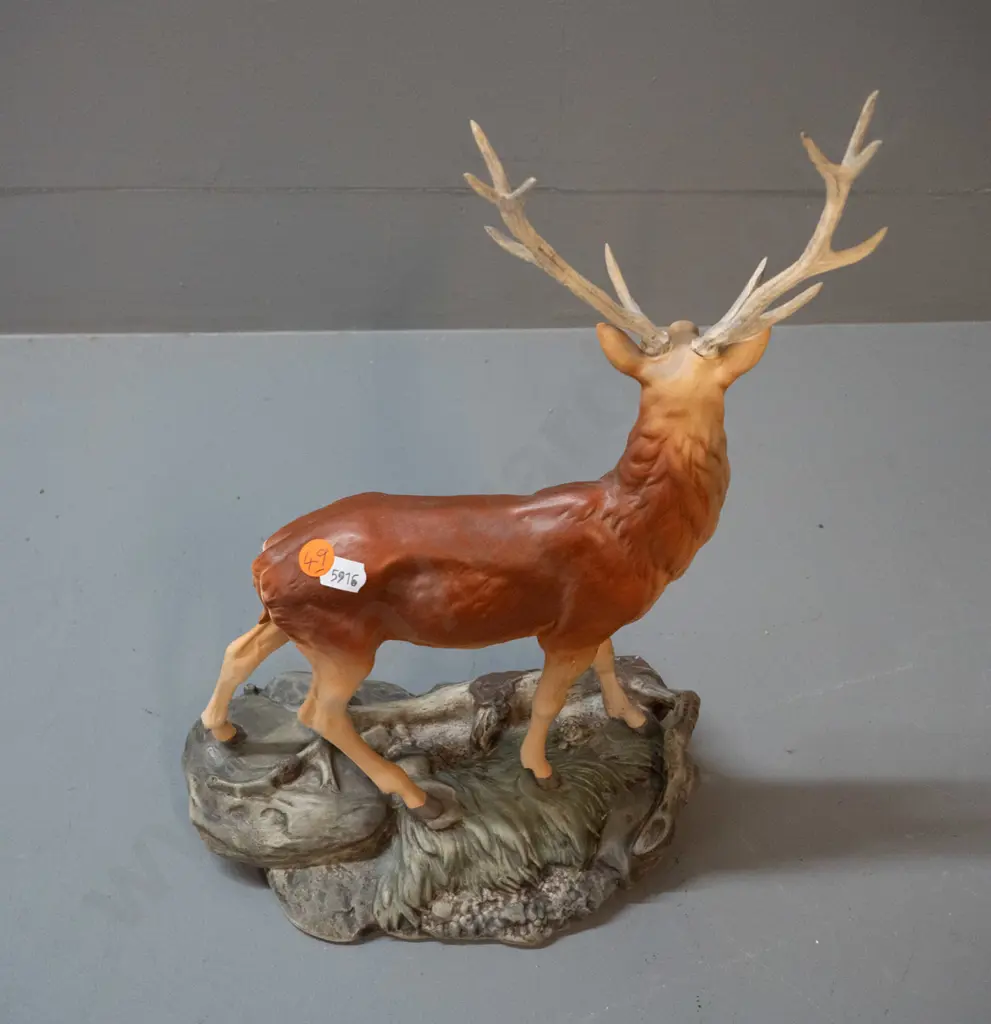 Beswick large matte glaze stag figurine - a few small white rub marks on base H-350 L-235 Image 1++