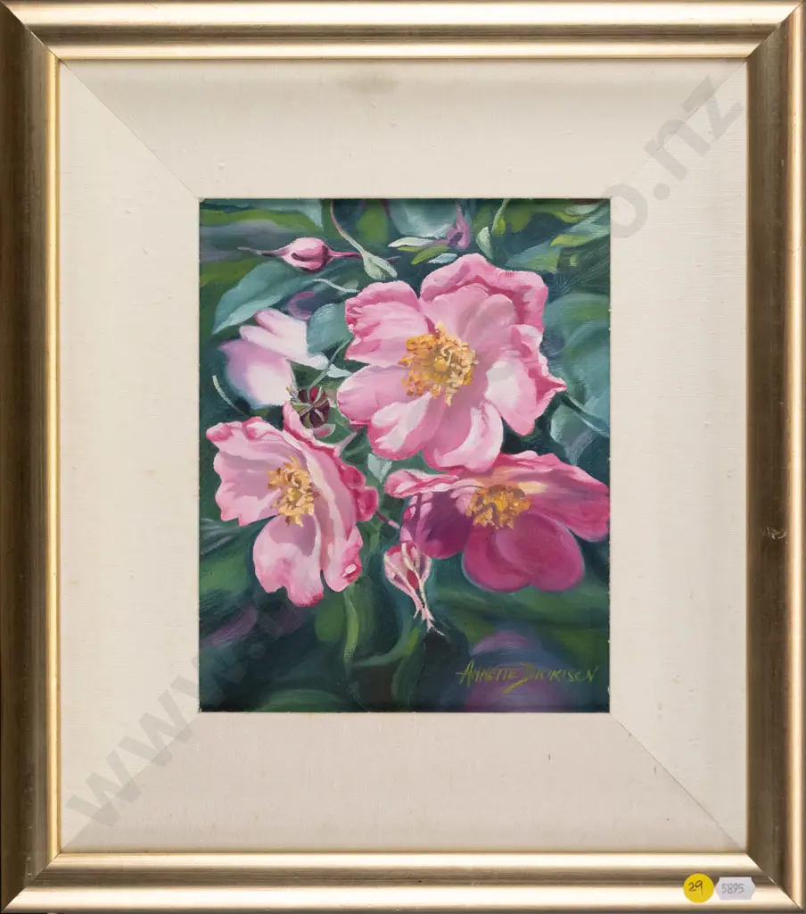 Annette Dickison - framed oil "Ode To A Wild Rose" H - 240 W - 190 Image 1++