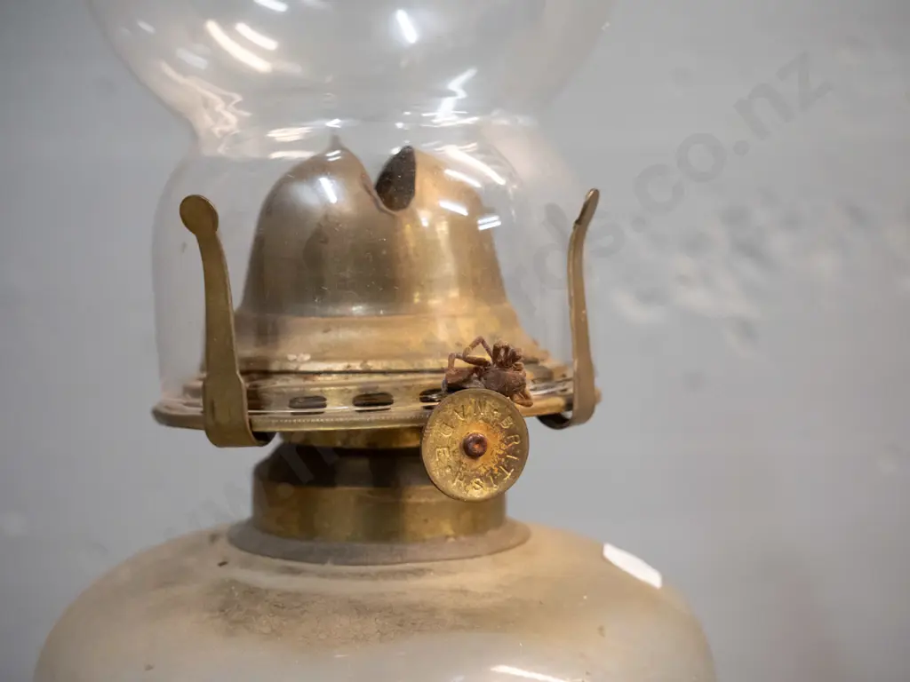 vintage clear glass kerosene lamp with chimney H-440 Image 1++