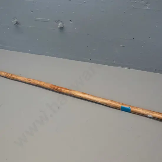 timber walking stick with deer antler handle with 2 paua shell insets and copper ferrule on tip L-1200