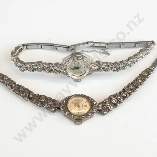 2 marcasite watches - i has broken safety chain