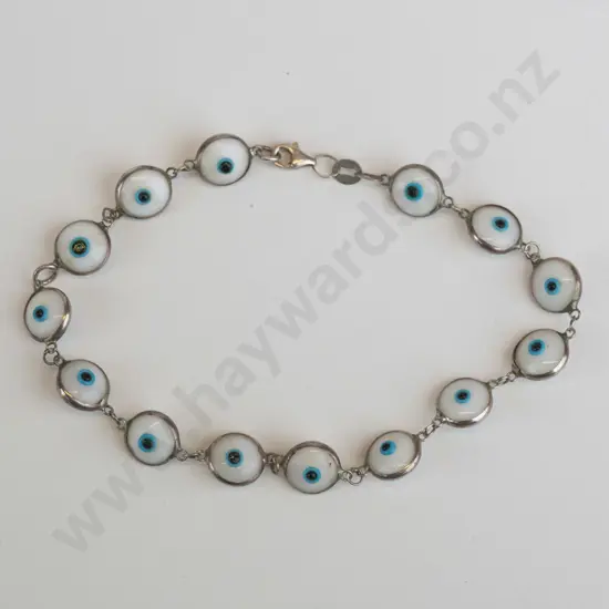 silver beaded bracelet stamped 925