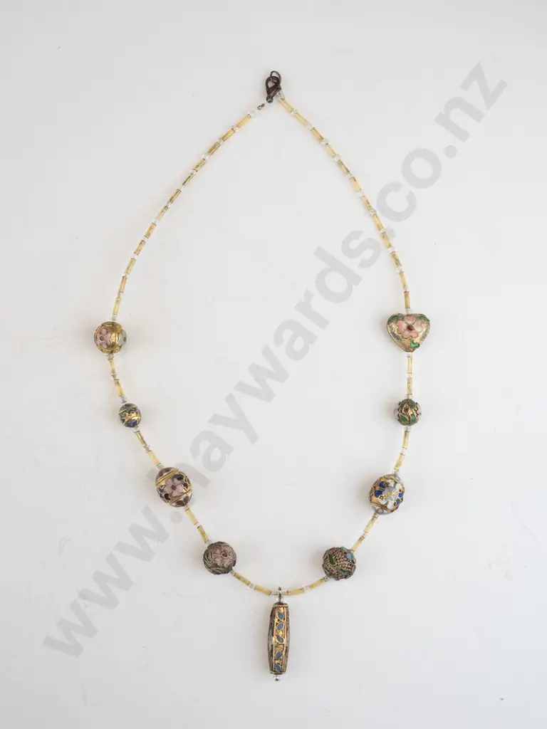 cloisonne beaded necklace Image 1++