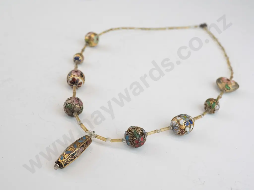cloisonne beaded necklace Image 1++