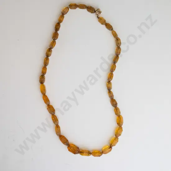 amber beaded necklace
