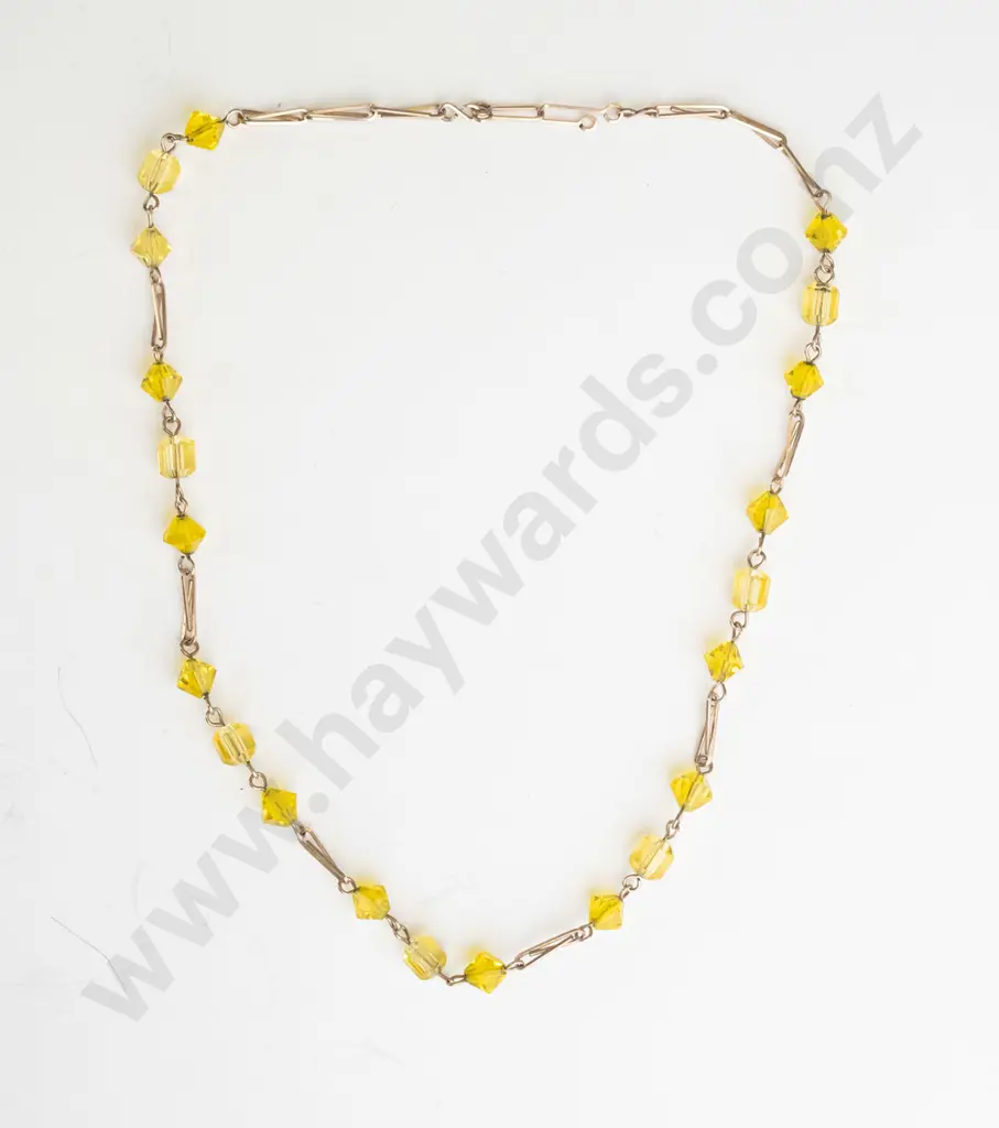 yellow beaded necklace Image 1++