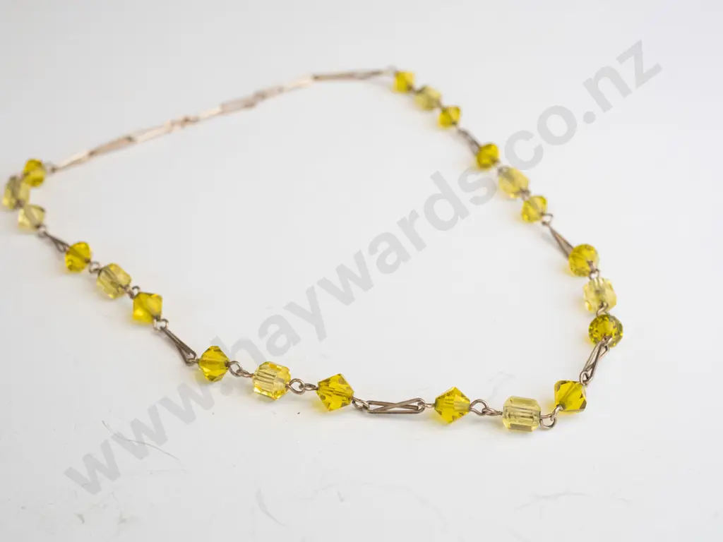 yellow beaded necklace Image 1++