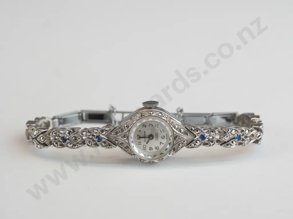 marcasite watch with sapphires Image 1++