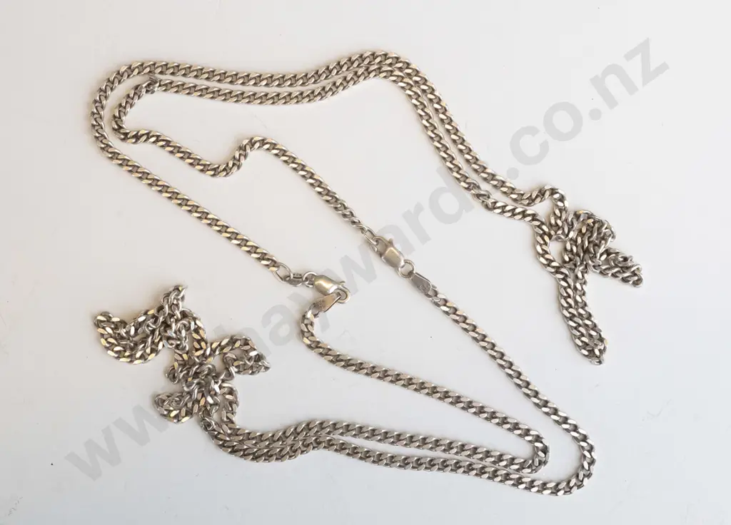 long silver link chain stamped 925 Image 1++