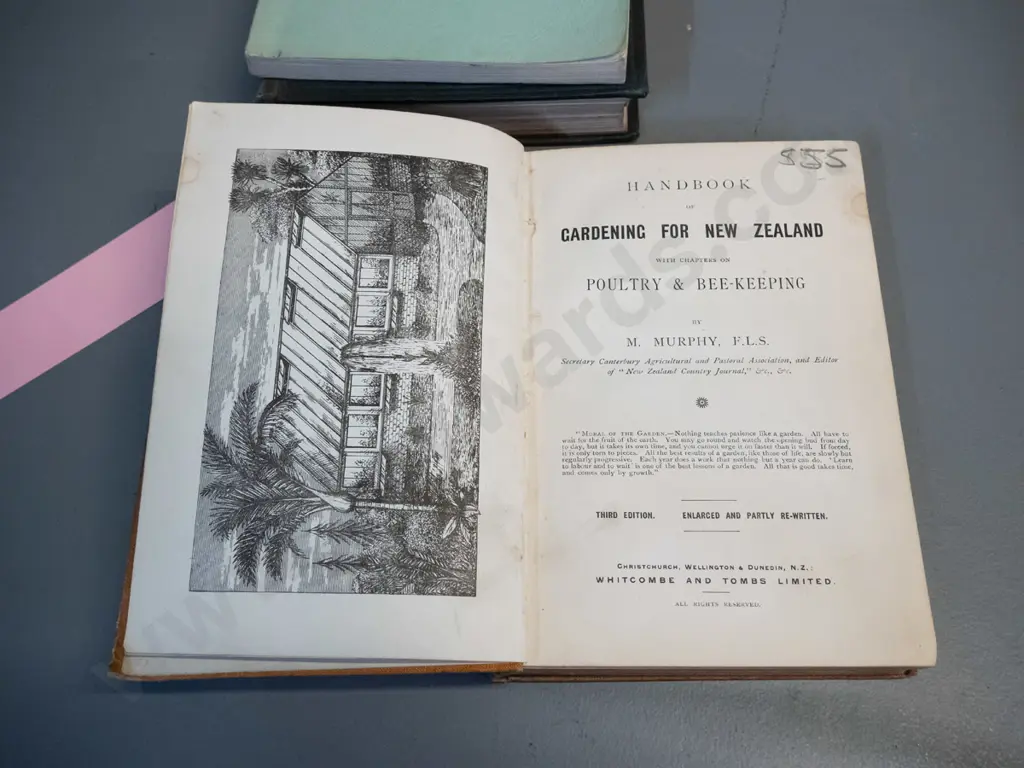 3 books - Early Medical Practice by Robert Fulton, Early Runholding in Otago by Herries Beatty, and a book on gardening Image 1++