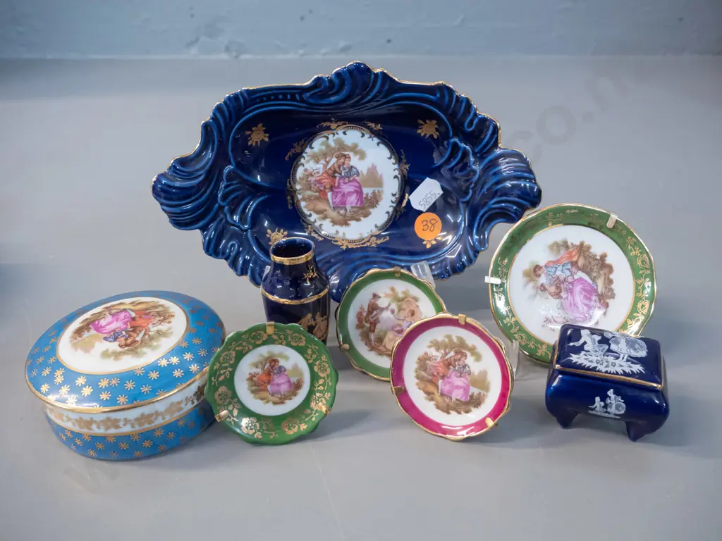 8 pieces assorted miniature Limoges china - largest dish is L-170 W-120 Image 1++