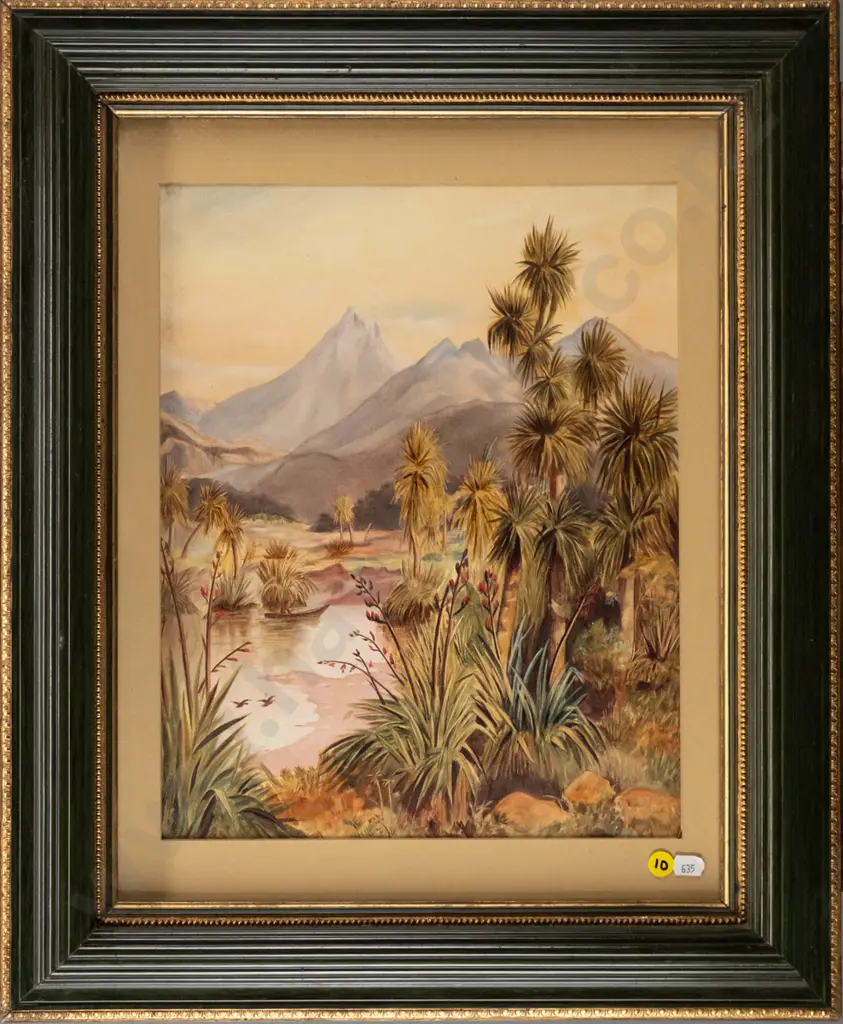 illigible signature 1928 framed watercolour landscape H-360 W-280 Image 1++