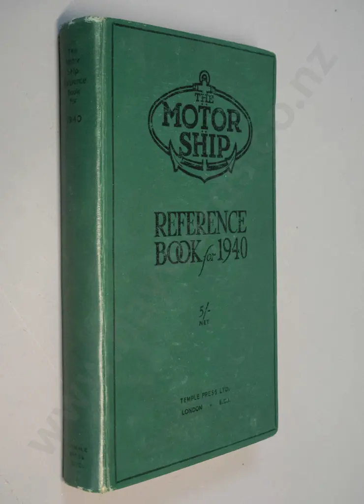 The Motor Ship Reference Book for 1940 - Temple Press London, with ship engine photos and plans Image 1++