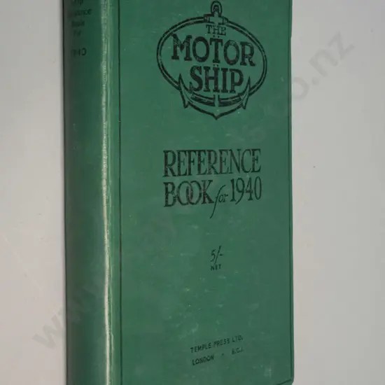 The Motor Ship Reference Book for 1940 - Temple Press London, with ship engine photos and plans