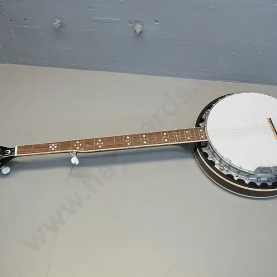 Epiphone banjo - date and model unknown - a few retouched varnish chips to headstock L-970 Body D-340