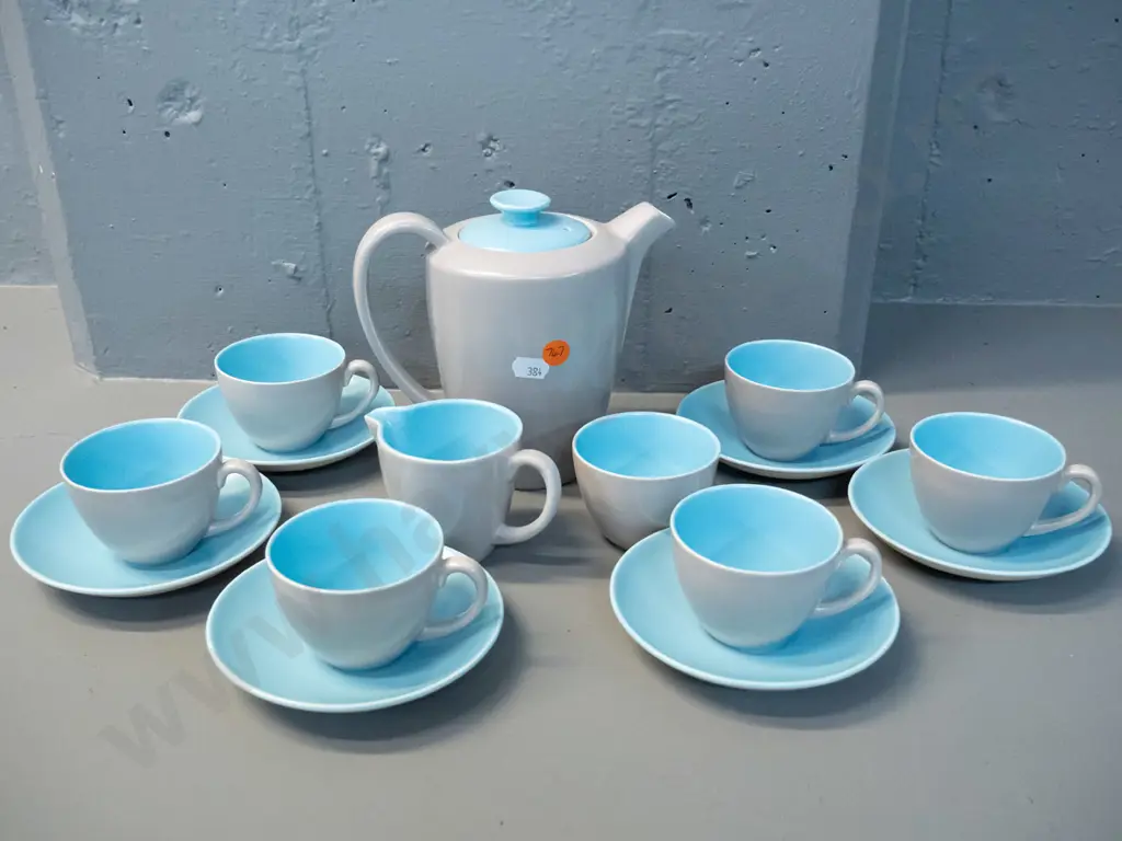 mid-century Poole 15-piece coffee set Image 1++