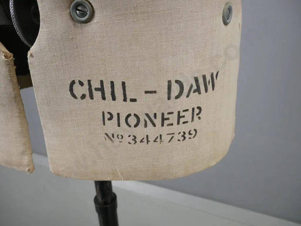 vintage Chil-Daw Pioneer adjustable dressmaker's form on metal tripod base turned timber handle - marked 344739 Image 1++