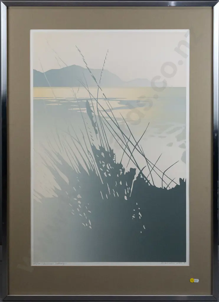 Malcom Warr 81 - framed Ltd edition print 65/99 "Summer Estuary" H - 740 W - 490 Image 1++
