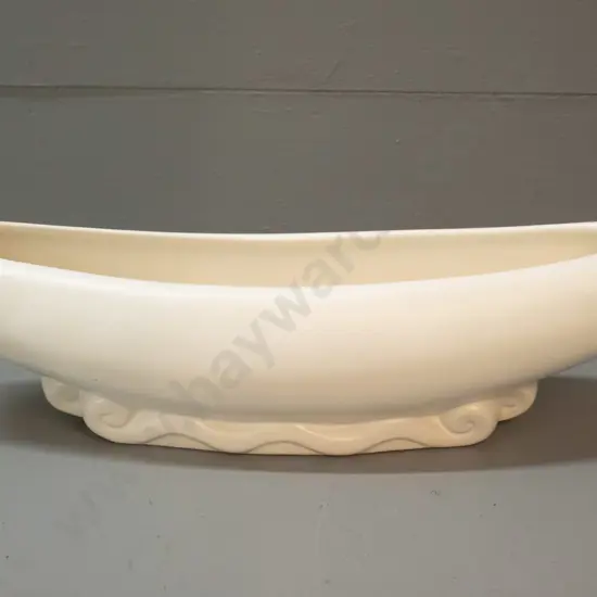 Crown Lynn trough vase - marked .108. - has glazing fault on one end, some marks inside H-80 L-290
