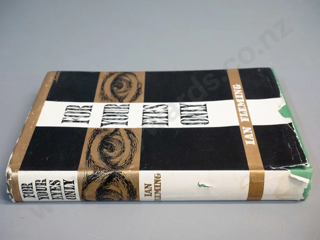 For Your Eyes Only - Ian Fleming 1960 Book Club first edition James Bond novel - some staining . wear to dust cover Image 1++