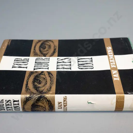 For Your Eyes Only - Ian Fleming 1960 Book Club first edition James Bond novel - some staining . wear to dust cover