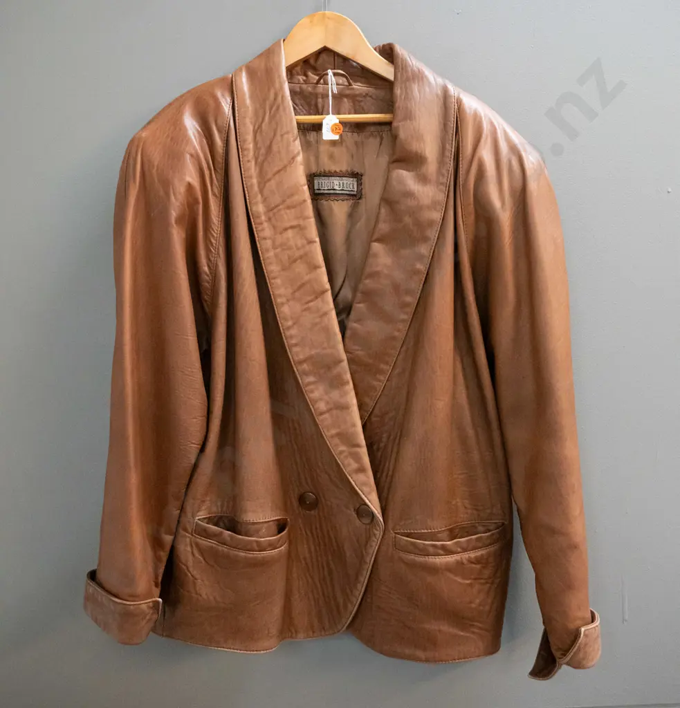New Zealand lambskin double breasted jacket with Bridget Brock label Image 1++
