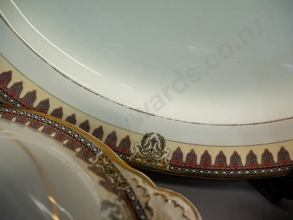 assorted Meakin dinnerware - incl. 2 covered vegetable dishes, 2 ashets, gravy boat, etc. - 3 soup plates have chips, Image 1++