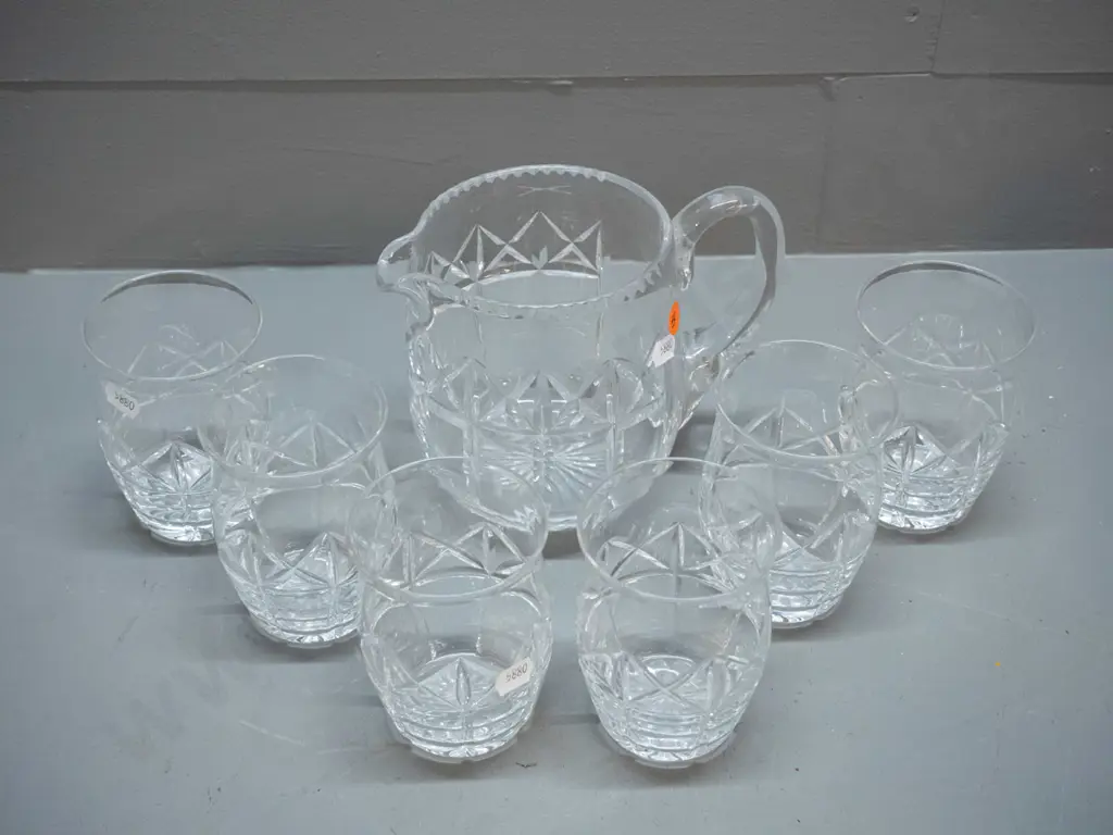crystal 7-piece water set - jug is H-140 Image 1++