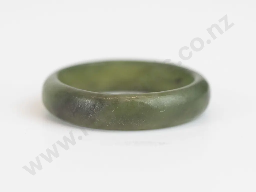 greenstone ring 5mm wide 1/2 round Image 1++