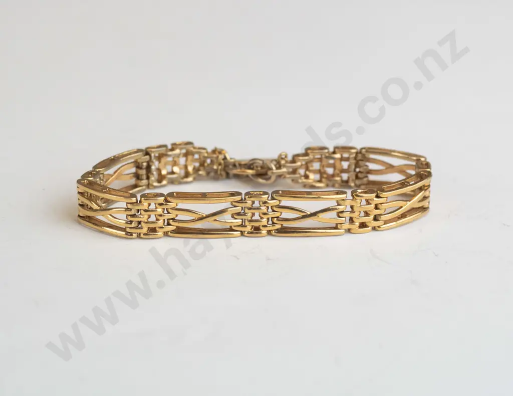 gate bracelet stamped sterling silver Image 1++