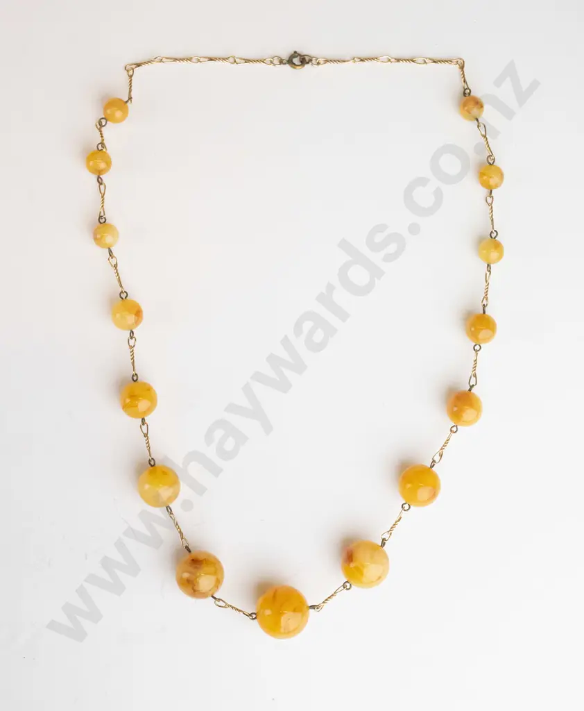 yellow beaded necklace Image 1++