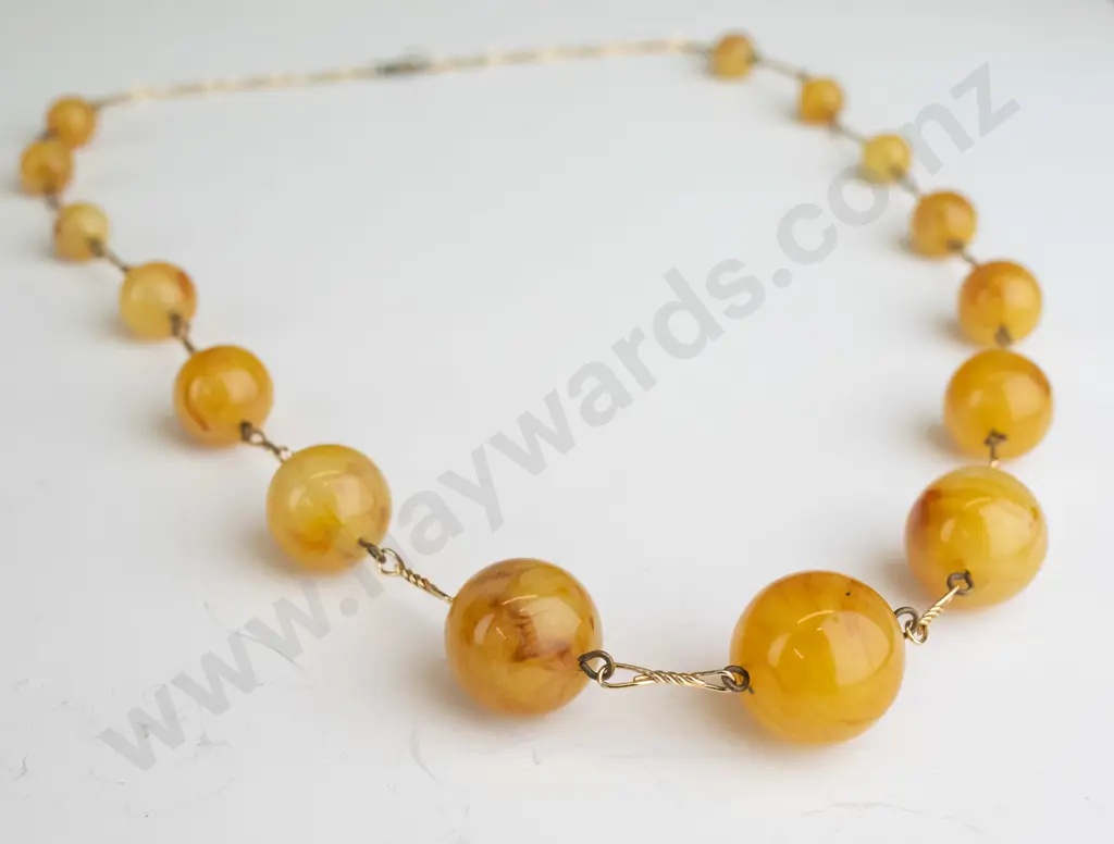 yellow beaded necklace Image 1++