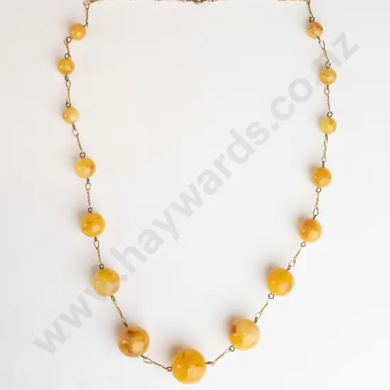 yellow beaded necklace