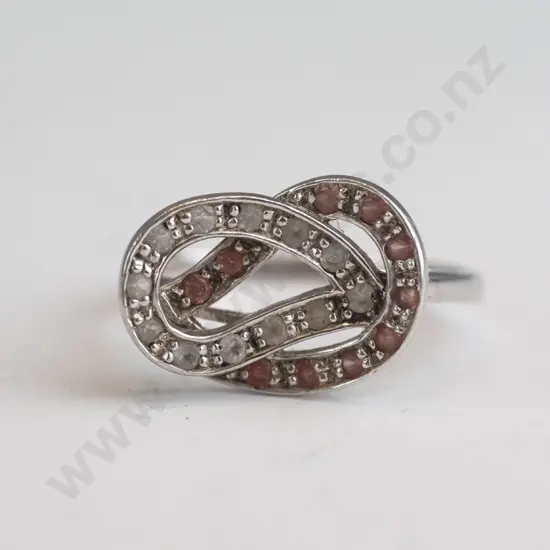 silver cz ring stamped 925