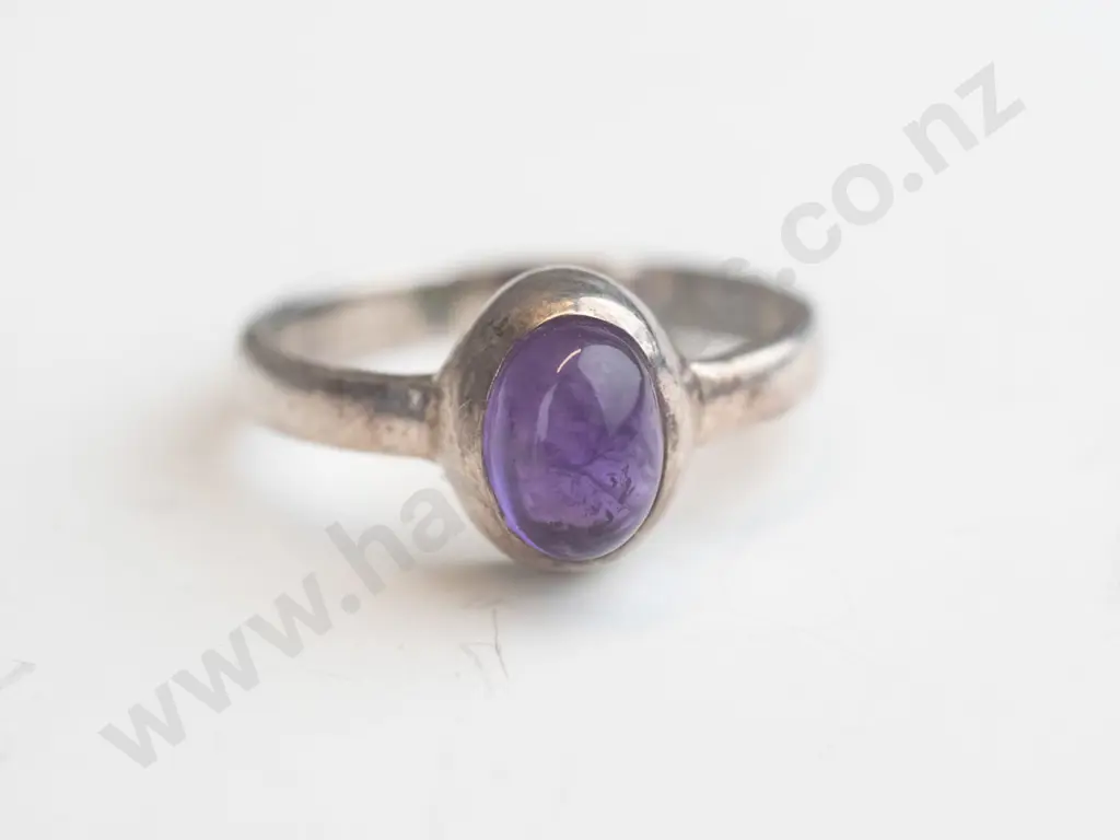 silver amethyst ring stamped 925 Image 1++