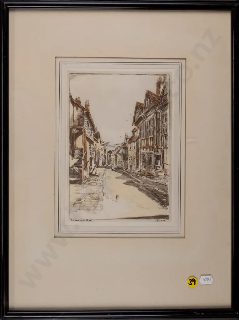 framed print "Mermaid street Rye" H-190 W-130 Image 1++
