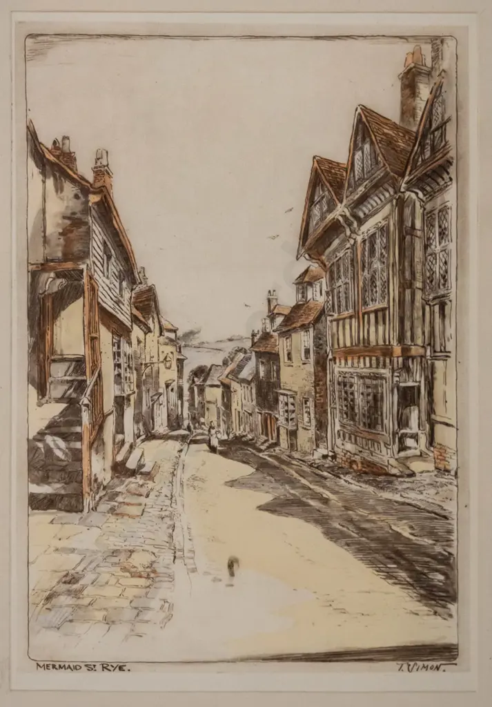 framed print "Mermaid street Rye" H-190 W-130 Image 1++