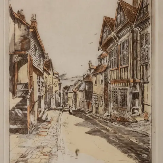 framed print "Mermaid street Rye" H-190 W-130