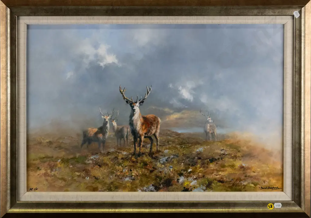 framed David Shepherd ltd print 1/5 "Highland stag" H-390 W-600 Image 1++