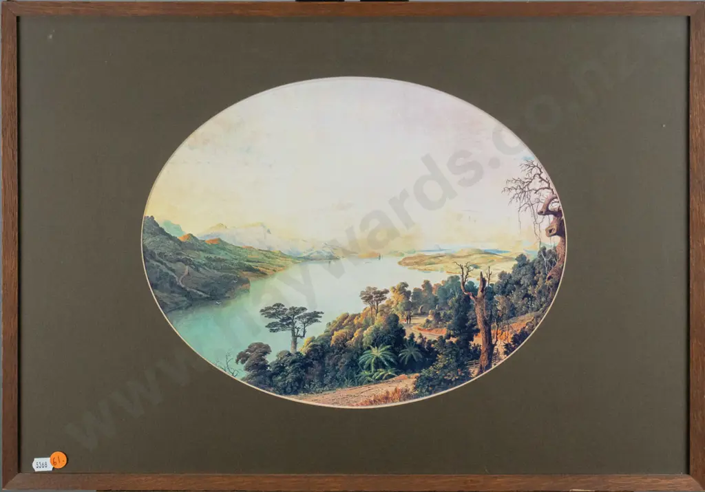 framed historical print - Otago Harbour H-280 W-360 / frame H-410 W-590 Image 1++