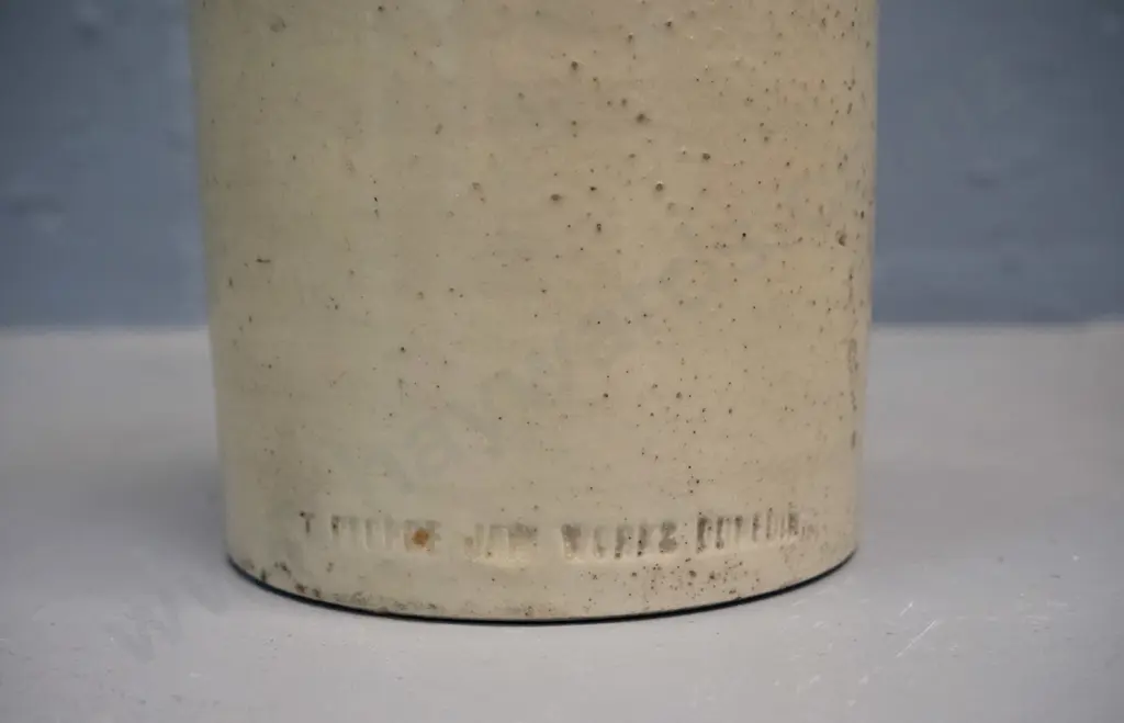 vintage jam pot with impressed Milton Potteries Otago and St George Jam Works Dunedin marks H-150 D-90 Image 1++