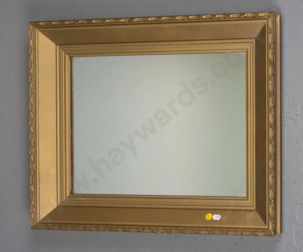 gilt framed wall mirror H-550 W-435 Image 1++