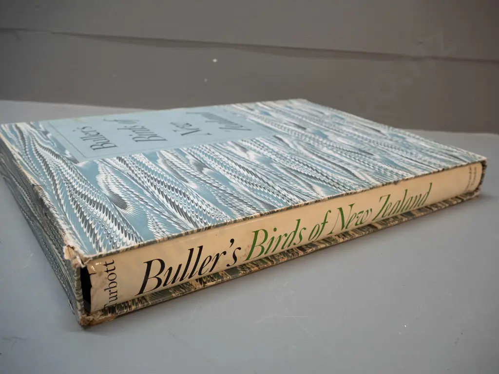 slip-cased hard cover book - Buller's Bird of New Zealand, some wear and stains to case, wear to dust jacket Image 1++