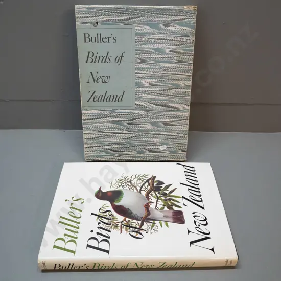 slip-cased hard cover book - Buller's Bird of New Zealand, some wear and stains to case, wear to dust jacket