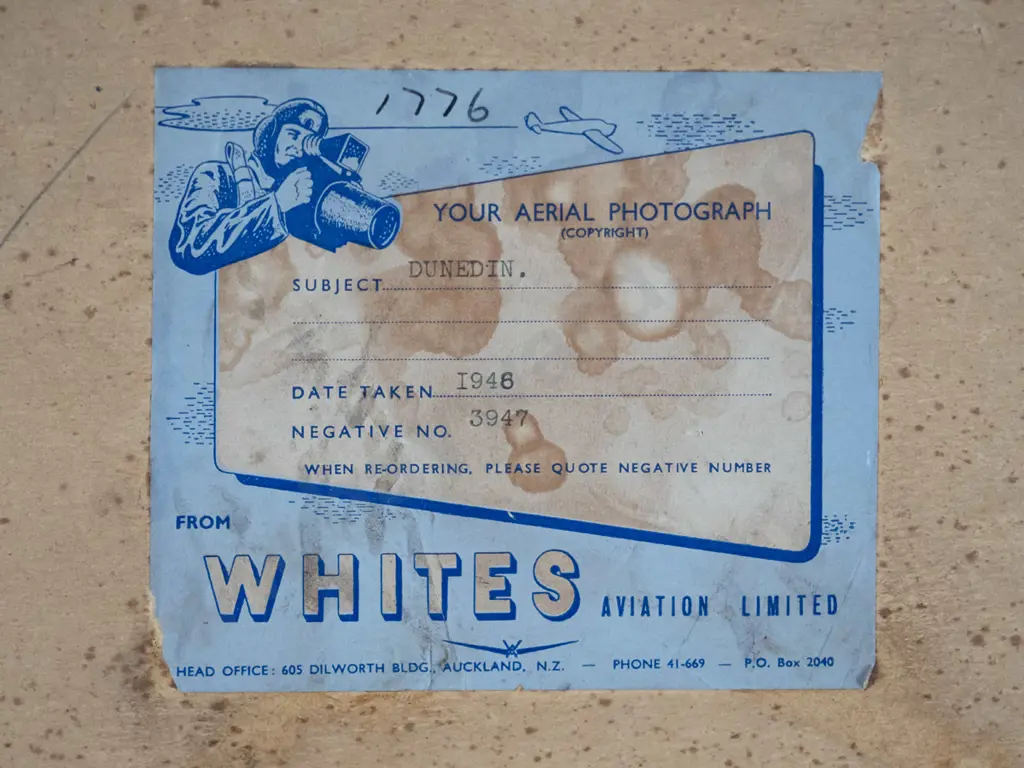framed Whites Aviation hand coloured photograph - St Clair Beach, Dunedin H-400 W-500 Image 1++