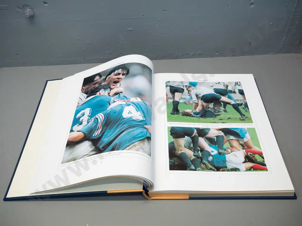 hard cover book - International Rugby 1993 - autographed by Sean Fitzpatrick, limited edition 7 of 1250 - musty, some Image 1++