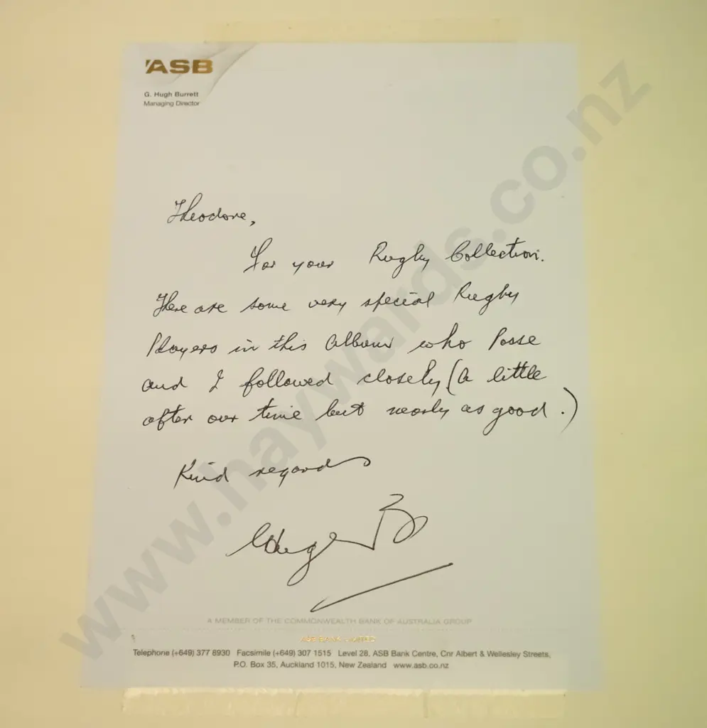 hard cover book - International Rugby 1993 - autographed by Sean Fitzpatrick, limited edition 7 of 1250 - musty, some Image 1++