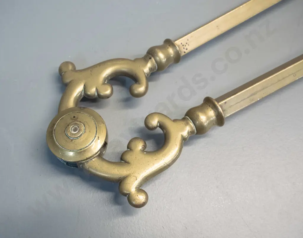 heavy brass fire tongs L-580 Image 1++