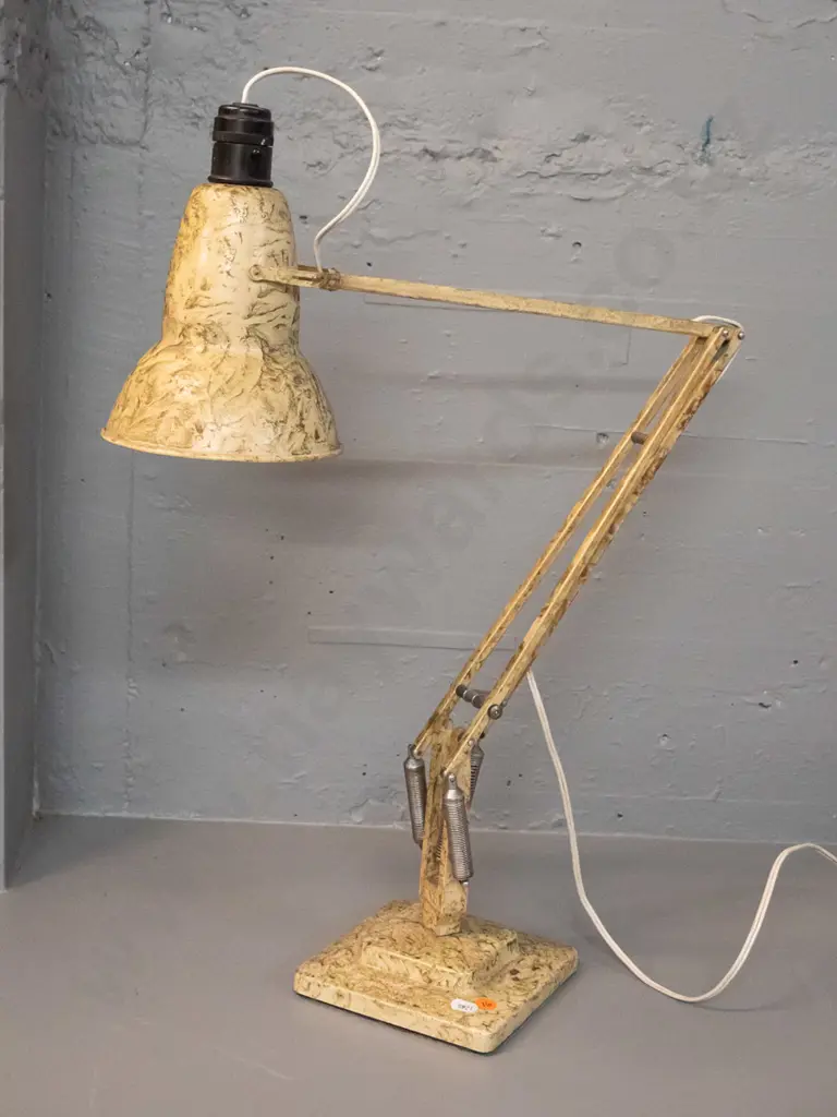 anglepoise lamp with mottled finish - marked Herbert Terry & Sons Redditch Image 1++